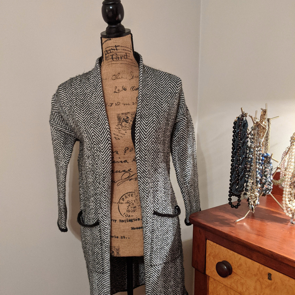 Open-Front Chevron Cardigan by Forever 21